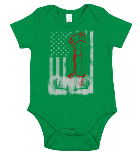 Deer Hunting Flag T-shirt Short Sleeve Baby One-Piece
