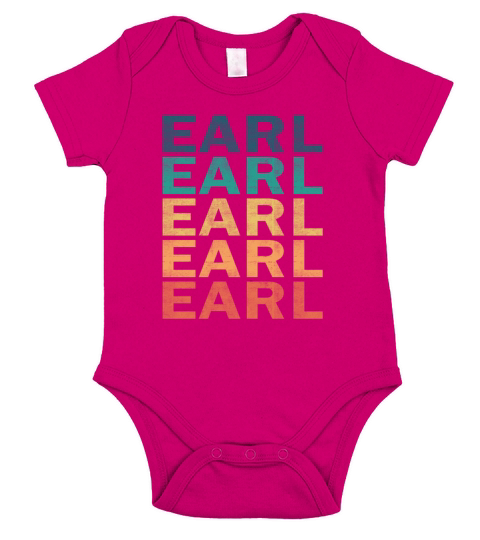 Earl Name T Shirt - Earl Vintage Retro Name Gift I Short Sleeve Baby One-Piece