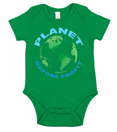Earth Day Planet Over Profit Sustainability shirt Short Sleeve Baby One-Piece