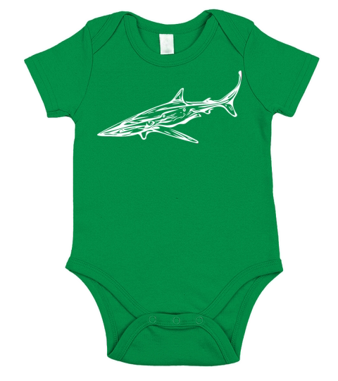 Elegant Vintage Deep Sea Shark Short Sleeve Baby One-Piece