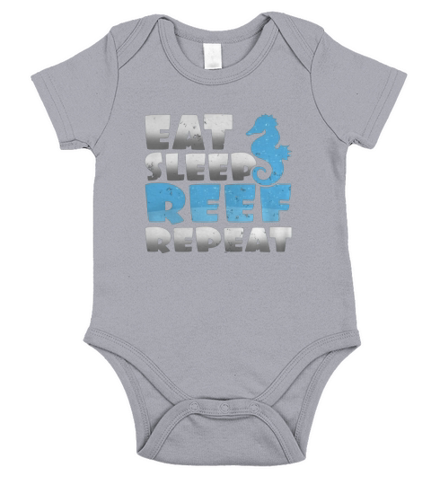 Epic Eat Sleep Reef Repeat Saltwater Aquarium Lovers Short Sleeve Baby One-Piece