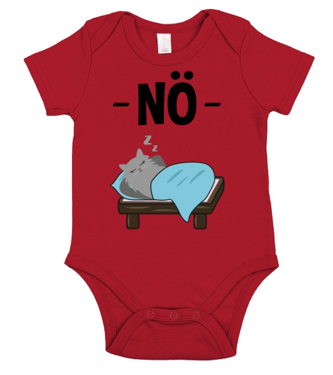 Evil Cat Nope Funny Quote Gift Short Sleeve Baby One-Piece