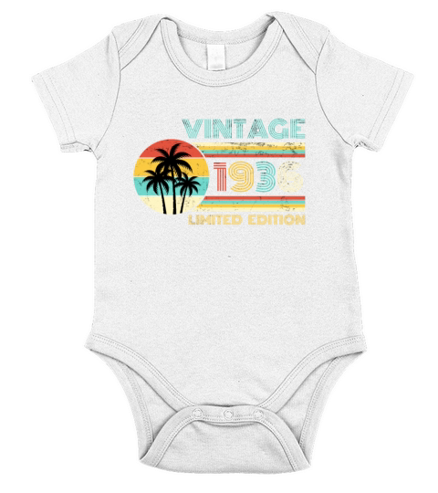 Funny Birthday Born in 1936 Limited Edition Short Sleeve Baby One-Piece