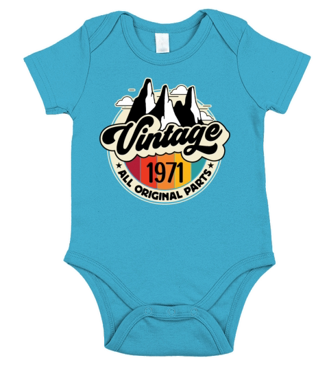 Funny Birthday Born in 1971 Limited Edition Short Sleeve Baby One-Piece