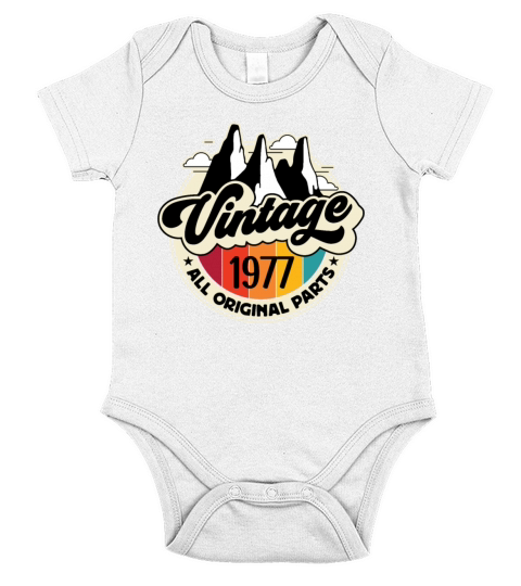 Funny Birthday Born in 1977 Limited Edition Short Sleeve Baby One-Piece