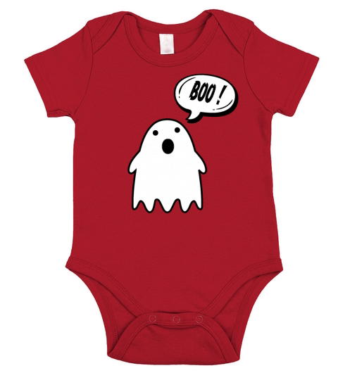 halloween ghost "BOO" Short Sleeve Baby One-Piece