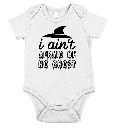 I Aint Afraid Of No Ghost Halloween Costume Short Sleeve Baby One-Piece