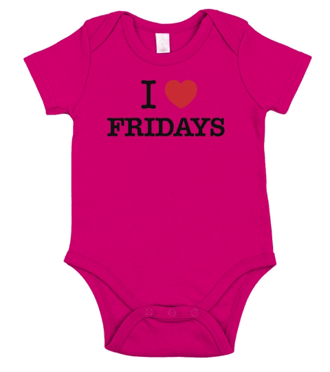 I Love FRIDAYS Short Sleeve Baby One-Piece