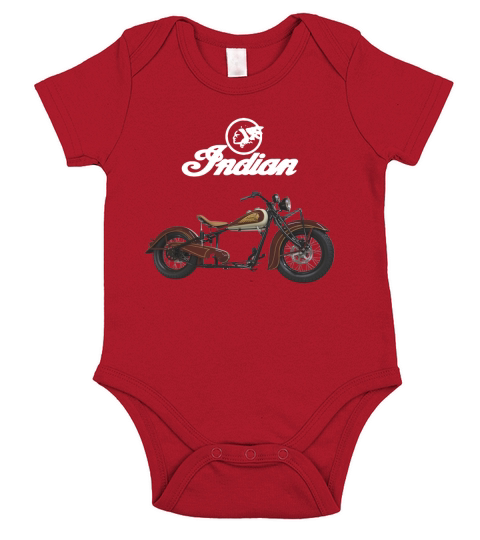 Indian Motorcycles Retro T-Shirt Short Sleeve Baby One-Piece