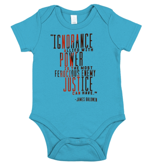 James Baldwin Quote T-Shirt Short Sleeve Baby One-Piece