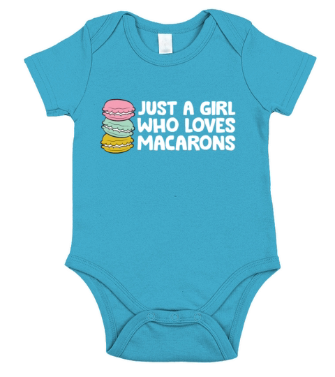 Just a Girl Who Loves Macarons Short Sleeve Baby One-Piece