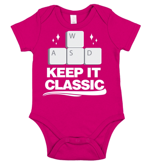 Keep It Classic Video Games WASD Control Short Sleeve Baby One-Piece