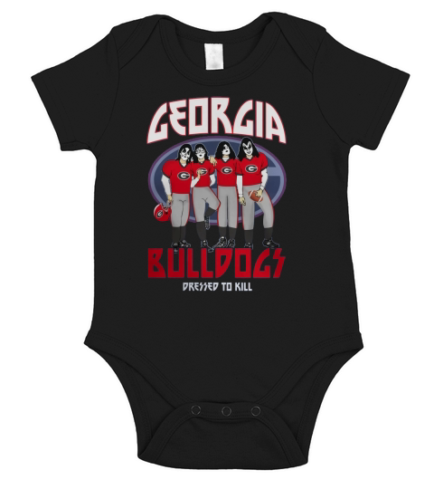 Kiss 2017 Georgia Bulldogs Short Sleeve Baby One-Piece