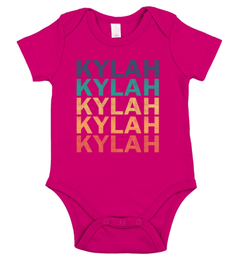 Kylah Name T Shirt - Kylah Vintage Retro Name Gift Short Sleeve Baby One-Piece