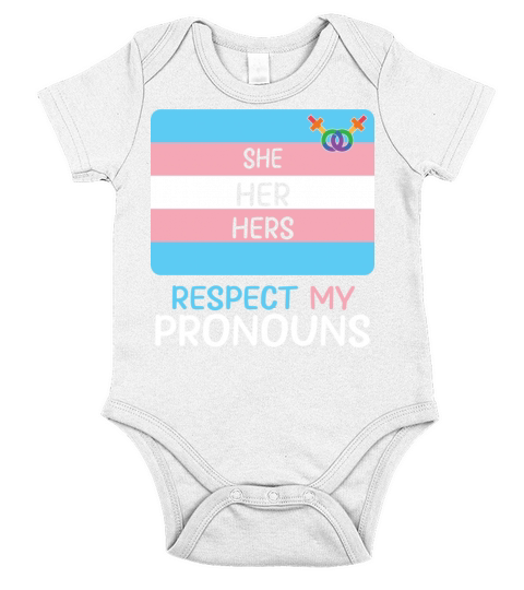 LBGT Flag Gay Pride Human Vintage Rainbow Short Sleeve Baby One-Piece