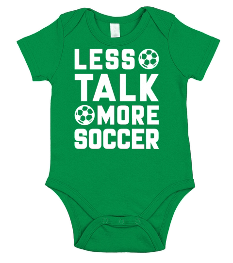 Less Talk More Soccer Short Sleeve Baby One-Piece
