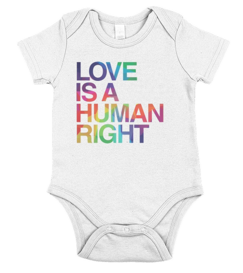 Love is Human Right LGBT Gay Pride Short Sleeve Baby One-Piece