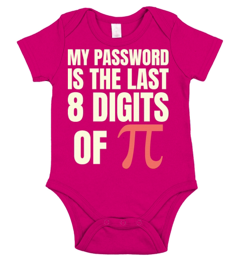 My Password Is The Last 8 Digits Of Pi Short Sleeve Baby One-Piece