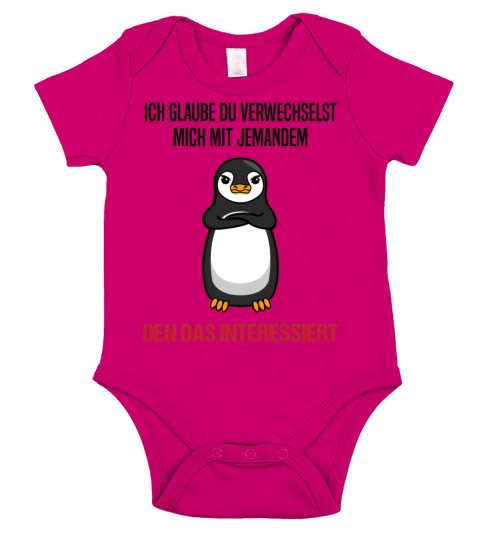Penguin Sarcastic Saying Funny Gift Idea Short Sleeve Baby One-Piece