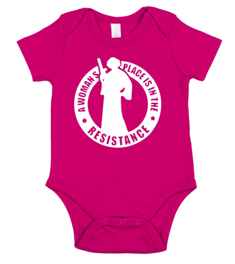 Place is in the resistance a womans Short Sleeve Baby One-Piece