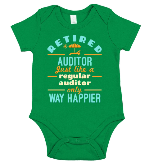 Retired Auditor Retirement Funny Way Happier Short Sleeve Baby One-Piece