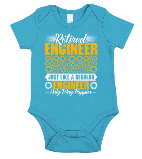 Retirement Retired Engineer Just Like a Regular Short Sleeve Baby One-Piece