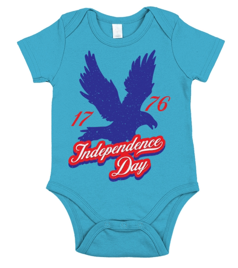 Retro Vintage Independence Day 1776 Short Sleeve Baby One-Piece