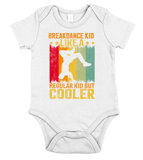 Retro Vintage Style Breakdance Kid Like a Short Sleeve Baby One-Piece