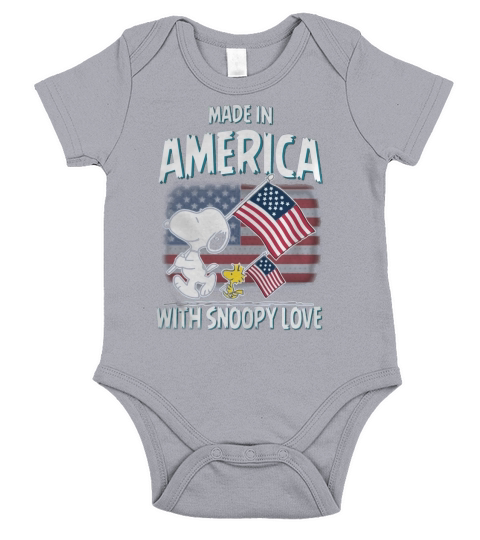 snoopy america Short Sleeve Baby One-Piece