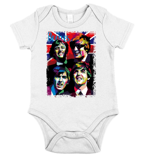 The Beatles art Short Sleeve Baby One-Piece