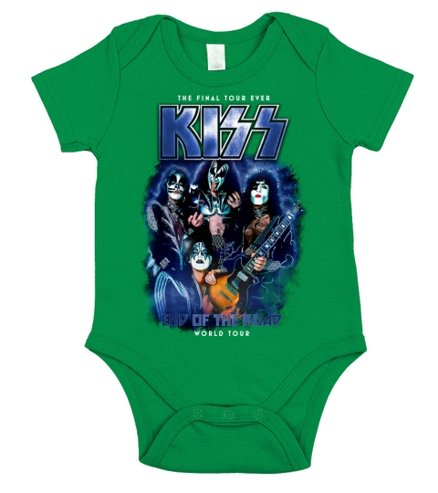 The final tour ever Kiss End of the road 1976 Short Sleeve Baby One-Piece