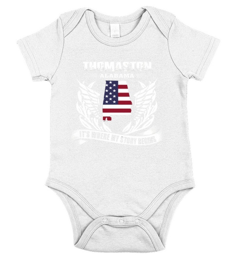 Thomaston, Alabama Its Where My Story Begins Shirt Short Sleeve Baby One-Piece