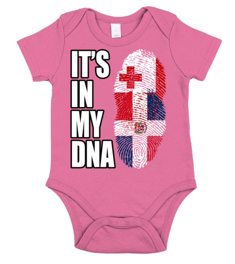 Tongan And Dominican Mix Heritage DNA Flag Short Sleeve Baby One-Piece