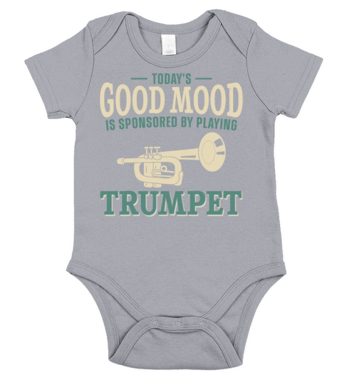 Trumpet Player Vintage Todays Short Sleeve Baby One-Piece