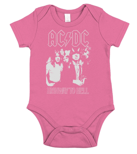 Tshirt ACDC Short Sleeve Baby One-Piece
