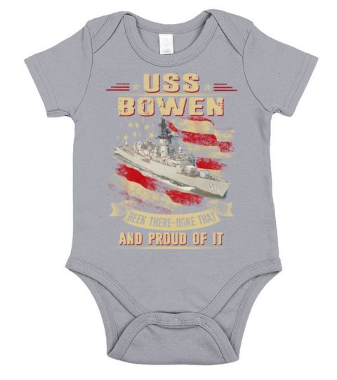 USS Bowen (FF-1079) Hoodie Short Sleeve Baby One-Piece