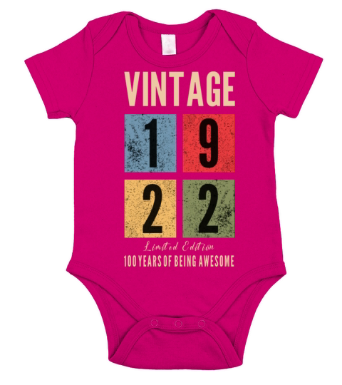 vintage 1922 Limited Edition Short Sleeve Baby One-Piece