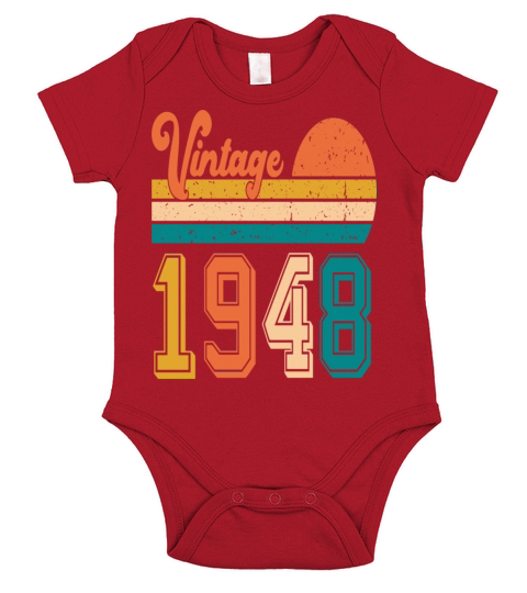 Vintage 1948 birthday gift Short Sleeve Baby One-Piece