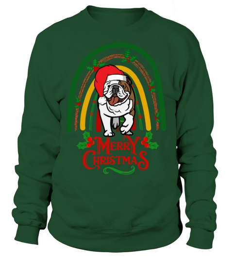Christmas Cute English Bulldog Kawaii Sweatshirt Unisex