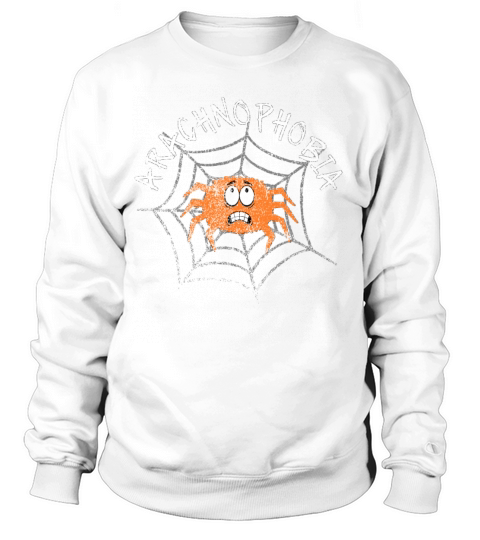 Distressed Cute Spider Arachnophobia Sweatshirt Unisex