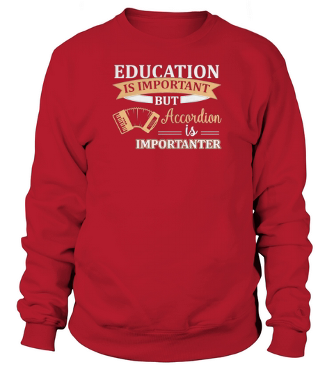 Education Is Important But Accordion Is Importante  Unisex LaceUp Hoodie Sweatshirt Unisex