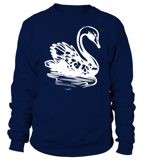 Elegant Vintage Swan On The Water Sweatshirt Unisex