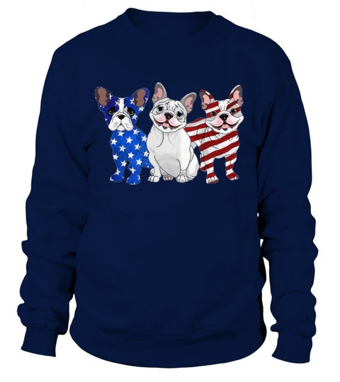 French Bulldog American flag 4th of July shirt Sweatshirt Unisex