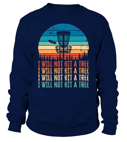 Funny Disc Golf Tree Gift Distressed Vintage Sweatshirt Unisex