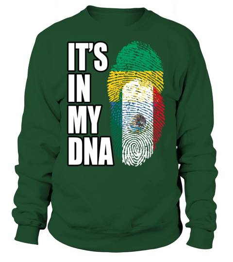 Gambian And Mexican Mix Heritage DNA Flag Sweatshirt Unisex