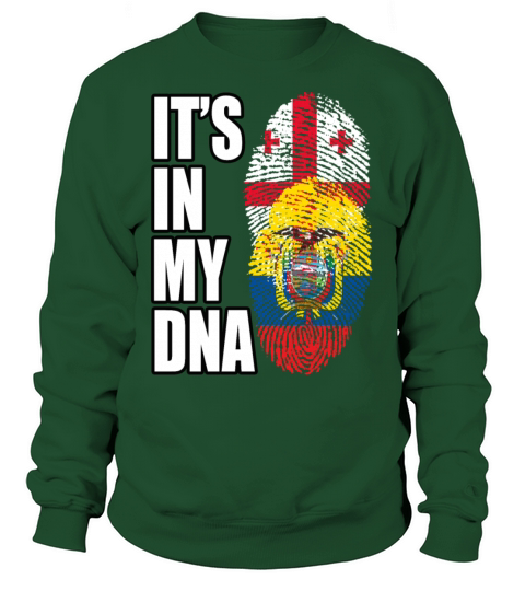 Georgian And Ecuadorian Mix Heritage DNA Flag Sweatshirt Unisex