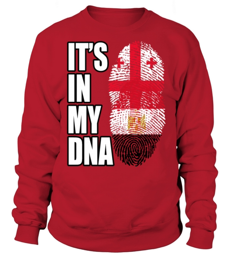 Georgian And Egyptian Mix Heritage DNA Flag Sweatshirt Unisex