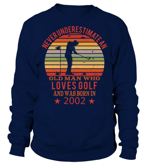 Golfing Golfplayers Vintage 2002 Birthday Sweatshirt Unisex