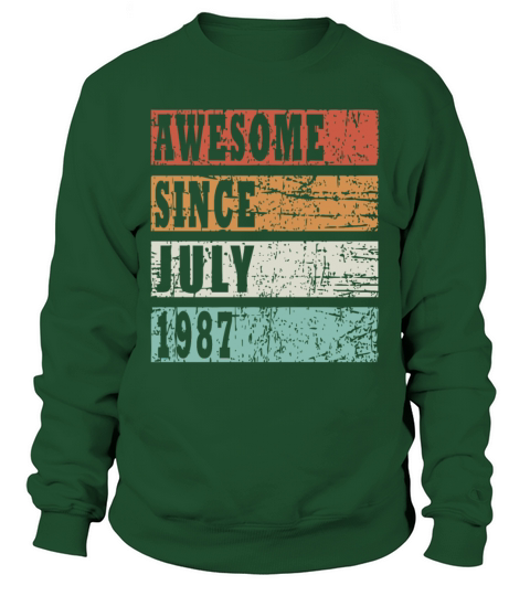 July 1987 birthday greeting retro design Sweatshirt Unisex