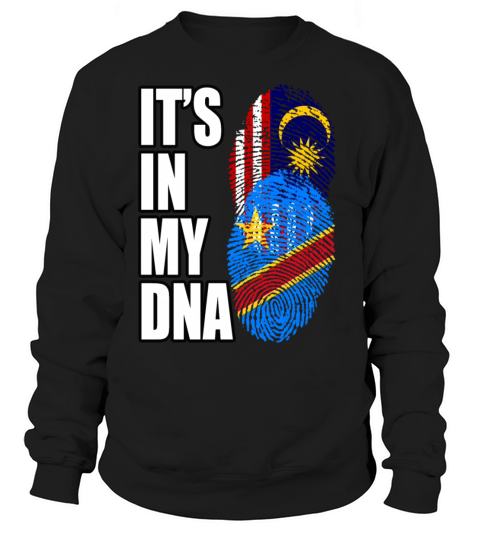 Malaysian And Congolese Mix Heritage DNA Flag Sweatshirt Unisex